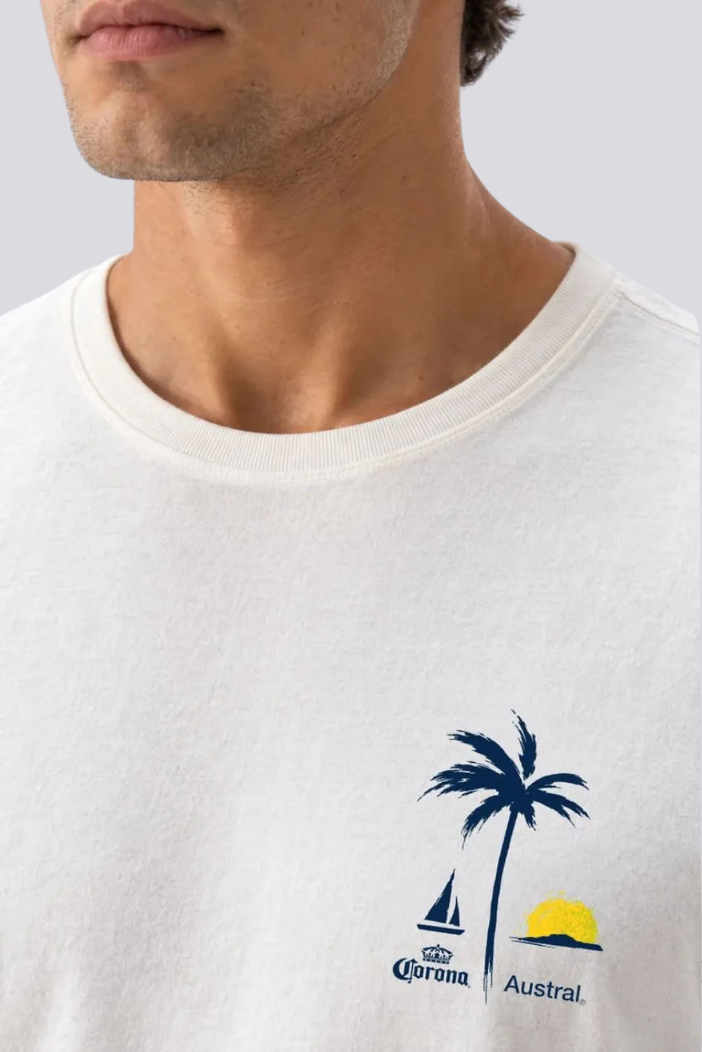 Camiseta Graphic Tropical Corona Off White